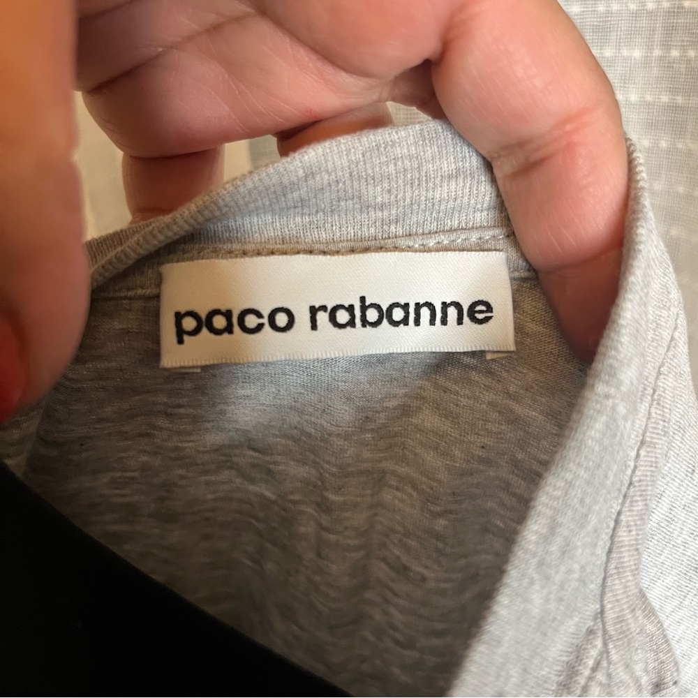 Paco Rabanne Gathered-Detailed Crewneck Short Sleeve Tee Size XS - Picture 4 of 8